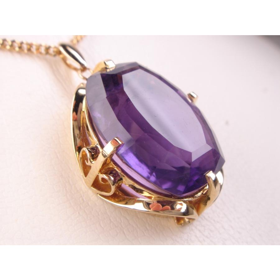 18金大粒アメジストペンダントネックレス : KenBrand - 通販 - Yahoo