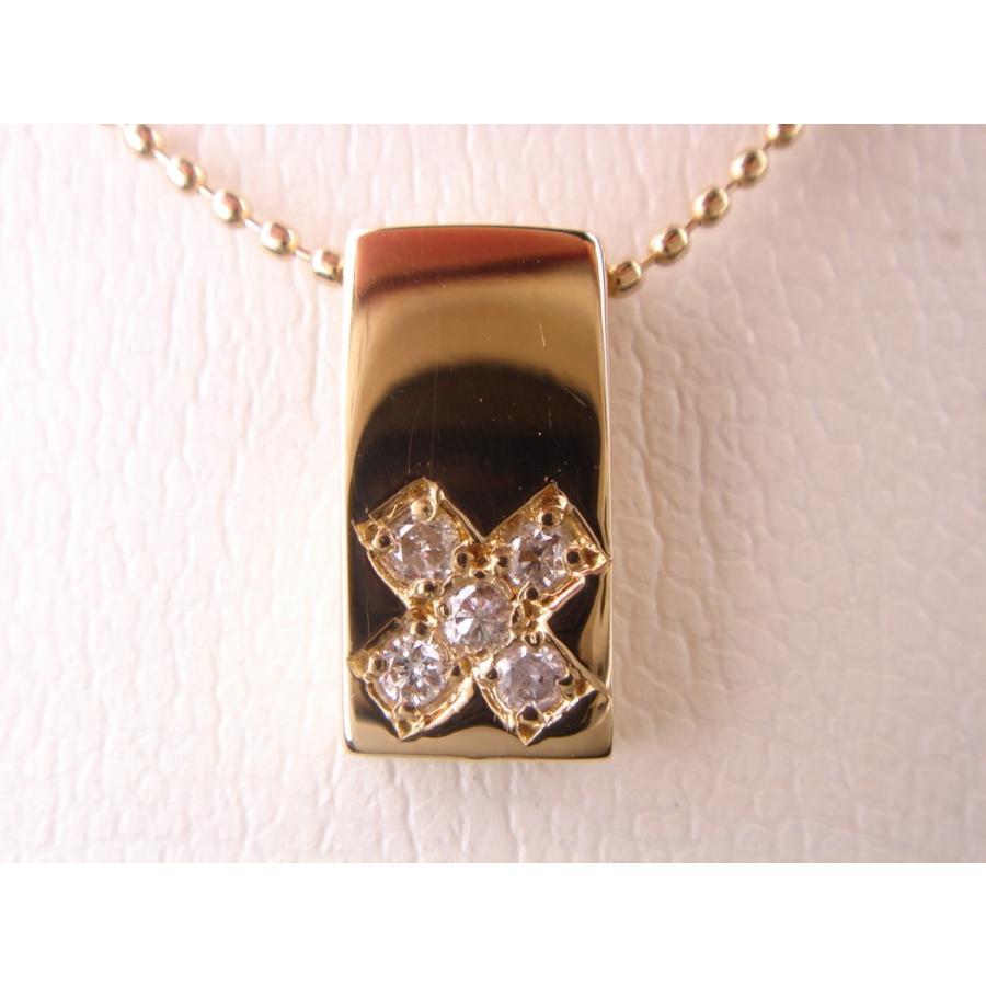 １８金ダイヤモンドデザインペンダントネックレス　０．１０ｃｔ