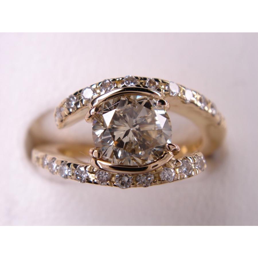 18金ダイヤデザインリング 1．04ct
