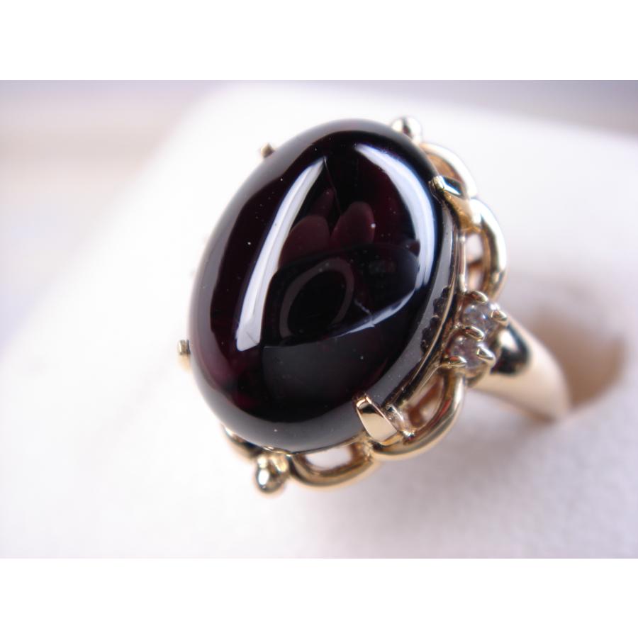 18金 カボションカット ガーネットリング 10．50ct : KenBrand