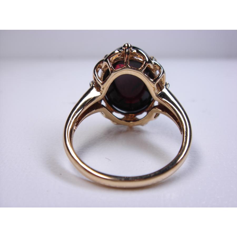 18金 カボションカット ガーネットリング 10．50ct : KenBrand