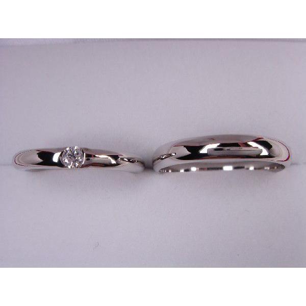 プラチナマリッジリング結婚指輪 いいスタイル 最大43%OFFクーポン ダイヤ プレーン甲丸ペア２本セット