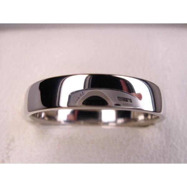 プラチナ結婚指輪　平打甲丸マリッジリング