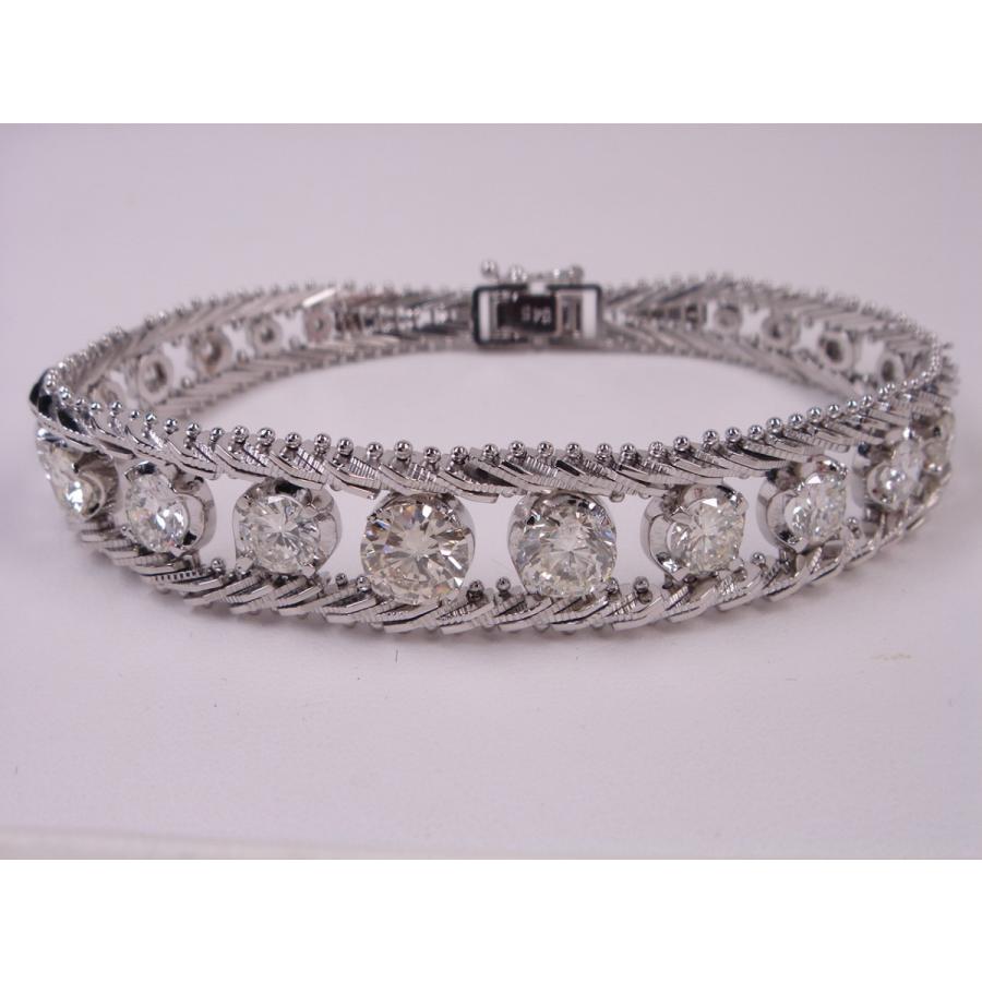 ゴージャスプラチナダイヤブレスレット 6．45ct : KenBrand 
