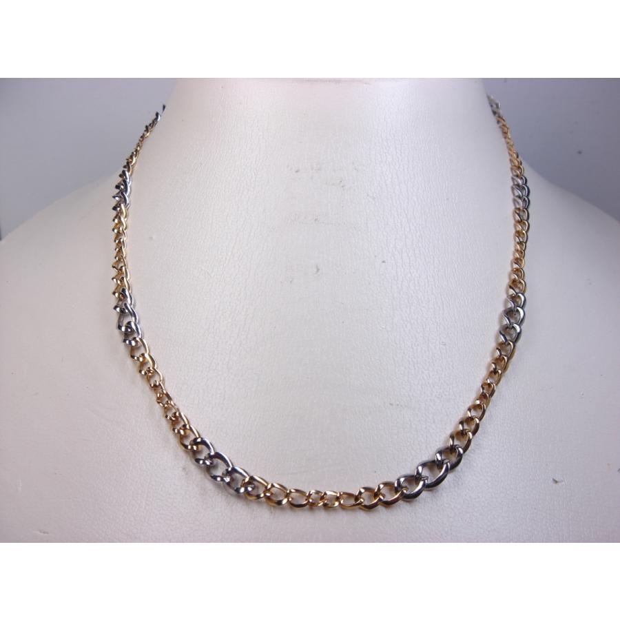 プラチナ＆18金コンビデザインネックレス 12．7g : KenBrand