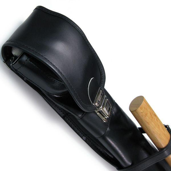 剣道 竹刀袋 合皮革 木刀入付 2本入 ワンタッチ 背負い紐付 : 剣道防具