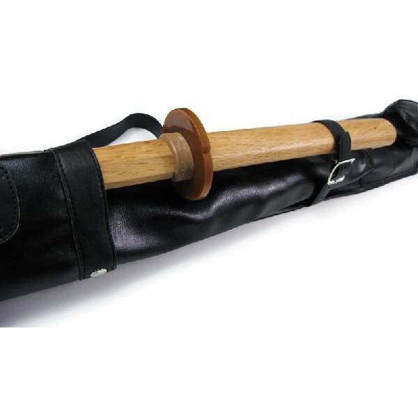 剣道 竹刀袋 合皮革 木刀入付 2本入 ワンタッチ 背負い紐付