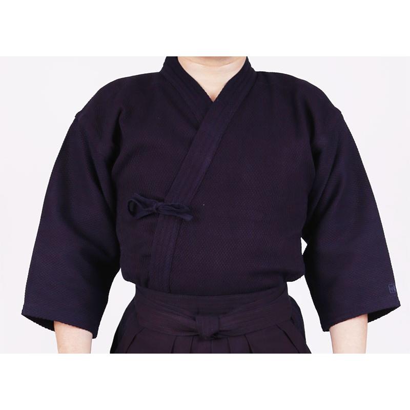 剣道着 「A-1」タグ付 正藍染 二重剣道衣 綿製 背継ぎ(刺繍5文字無料
