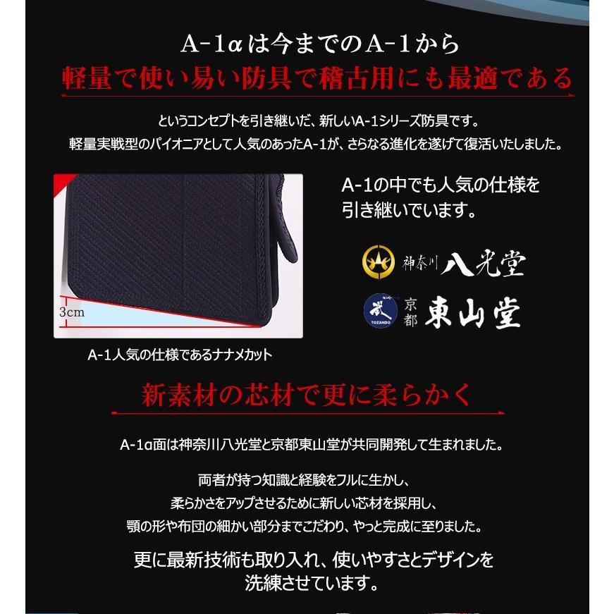 新品未使用『A-1αバイオクリーン』5ｍｍテトニットナナメ刺 面 在庫限り】剣道 面 洗える A-1α BIOCLEAN 5ミリ テトニットナナメ刺