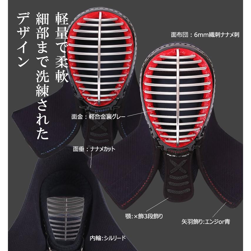 剣道 防具 A-1α KIDS 6ミリ ミシン刺 セット 幼年・少年用（SET915/6）の画像