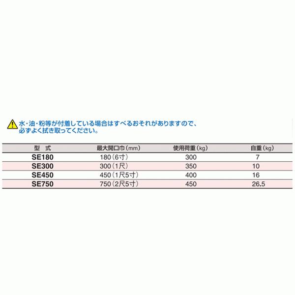 スリーエッチ 石材クランプ SE300 使用荷重350kg 最大開口巾300mm(1尺 