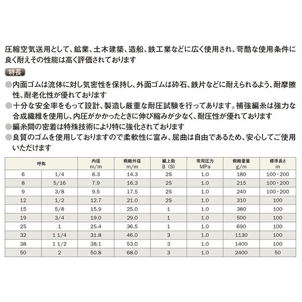エアーホース 呼称38径 長さ1m(カット) 内径38.1×外径53.0 送 エアーホース 呼称38径 長さ1m(カット) 内径38.1×外径53.0 送