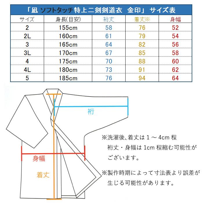 【加工所取寄せ品】 剣道着 二重 正藍染 ●[凪] ソフトタッチ特上二剣剣道衣_9