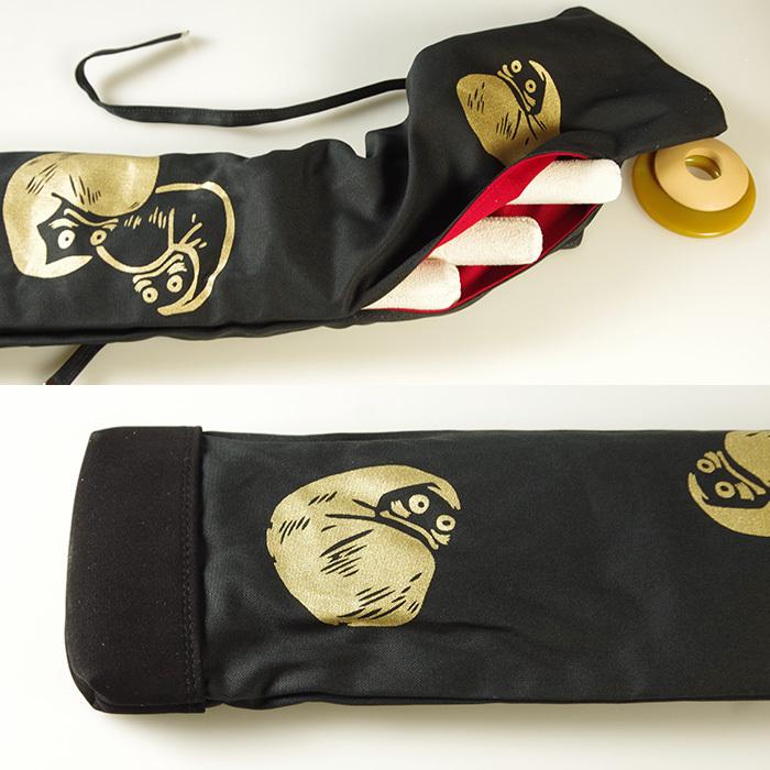 市場 加工所取寄せ品 3本入 帆布 略式 黒 剣道 竹刀袋