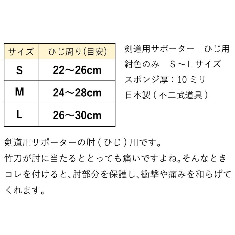 3000円以上で送料無料] 剣道 肘 サポーター ○肘(ひじ)用 紺色 : 剣道