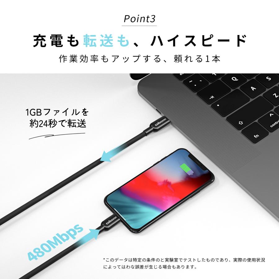 爆買 【2点目半額】シリコン iPhone 充電ケーブル PD27W 急速充電 太め 柔らか 絡まないタイプC ライトニング 純正品質 0.25m/0.5m/1m/1.5m/2m C to Lightning | iPhone | 17