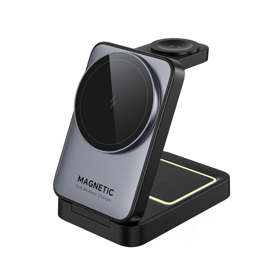 MagSafe ワイヤレス充電器 折りたたみ 3in1 マグネット式 QI 充電