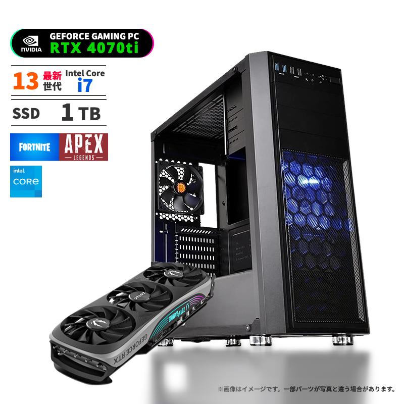 ゲーミングPC デスクトップパソコンン RTX4070Ti 第13世代 Intel