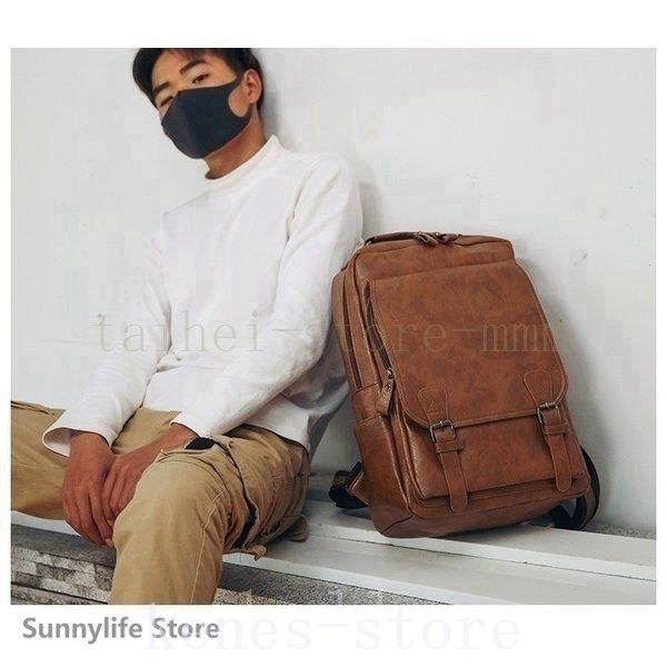 感謝価格 ビジネスバッグ スクエアリュックメンズレザーリュックレディースビジネスリュッ スクエアリュックメンズレザーリュックレディースビジネスリュック防水pc収納革通勤用多機能軽量 Www Virginiawaldenford Com