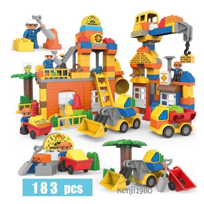 ブロック レゴデュプロ互換 1ピース 都市建設 ショベルカー ブルドーザー 働く人 カラフルシティ ビッグブロック 車 おもちゃ Ykenji1980 484 Kenji1980 通販 Yahoo ショッピング