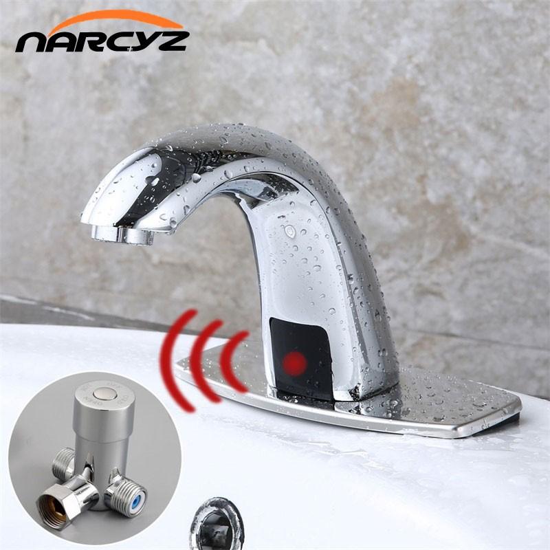 蛇口 センサー 洗面 浴室 タッチレス 自動 節水 タッチセンサー 温水 