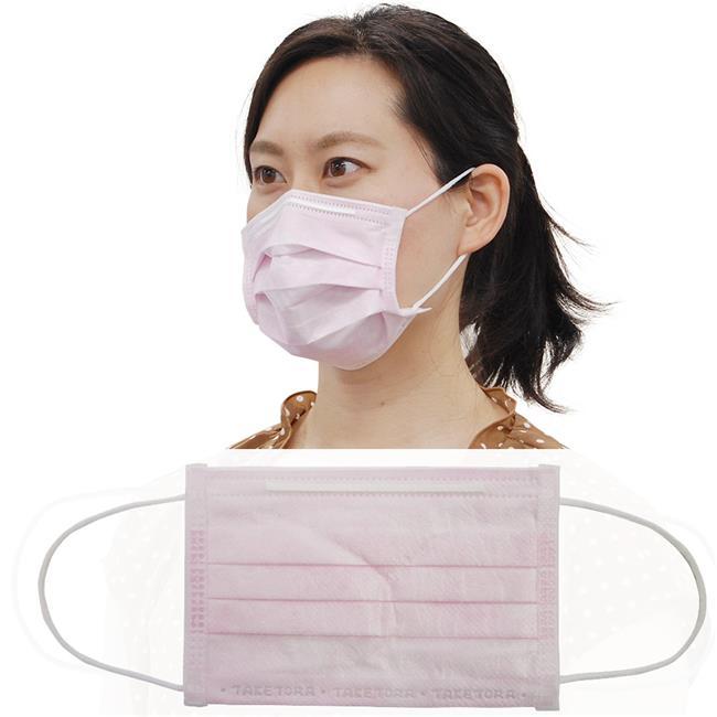 サージマスクTC Sサイズ ピンク 50枚入 - 竹虎 [サージカルマスク