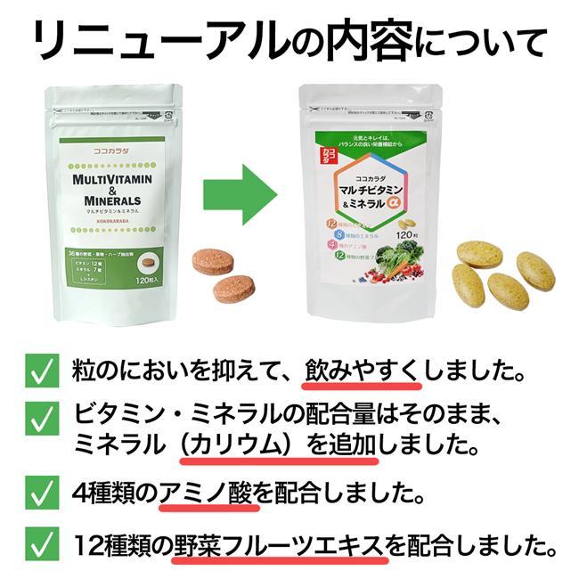 ココカラダ マルチビタミン・ミネラルα 120粒 - 健人 [高含有/L