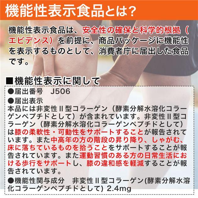 ココカラダ ひざのやつ 非変性2型コラーゲン UC-II [機能性表示食品] 180日分 60カプセル×6個セット - 健人 [ひざ関節/サプリ]_6