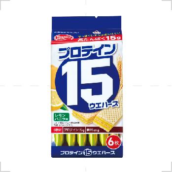 ハマダコンフェクト プロテイン15ウエハース レモンバニラ味 6枚入り