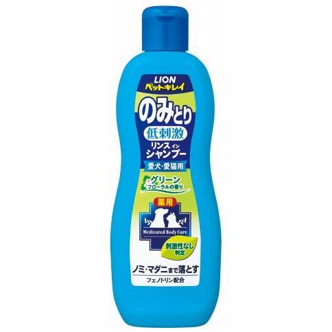 ペットキレイ　のみとりリンスインシャンプー　愛犬・愛猫用　グリーンフローラル　330ml｜kenjoy