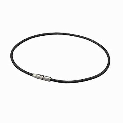 RAKUWA BULLET ネックレス 50cm 日本製 RAKUWA ラクワ 磁気チタンネックレスBULLET ブラック／ブラック