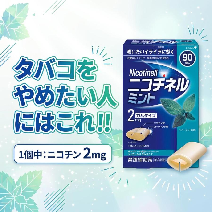 指定第2類医薬品】ニコチネル ミント 90個 : ケンコージョイ - 通販