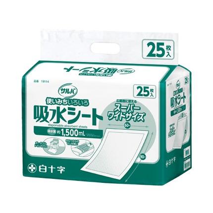 白十字 サルバ 吸水シート スーパーワイドサイズ 6090 25枚入