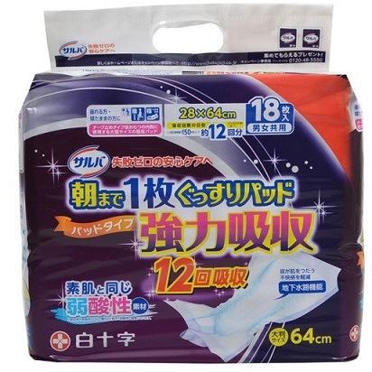 サルバ朝まで1枚ぐっすりパッド強力吸収 18枚 : ケンコージョイ