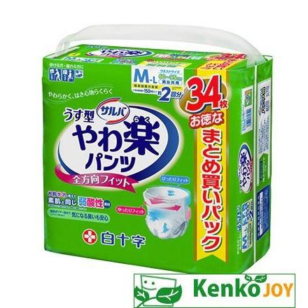 サルバ やわ楽パンツ M−Lサイズ 34枚入り : ケンコージョイ - 通販