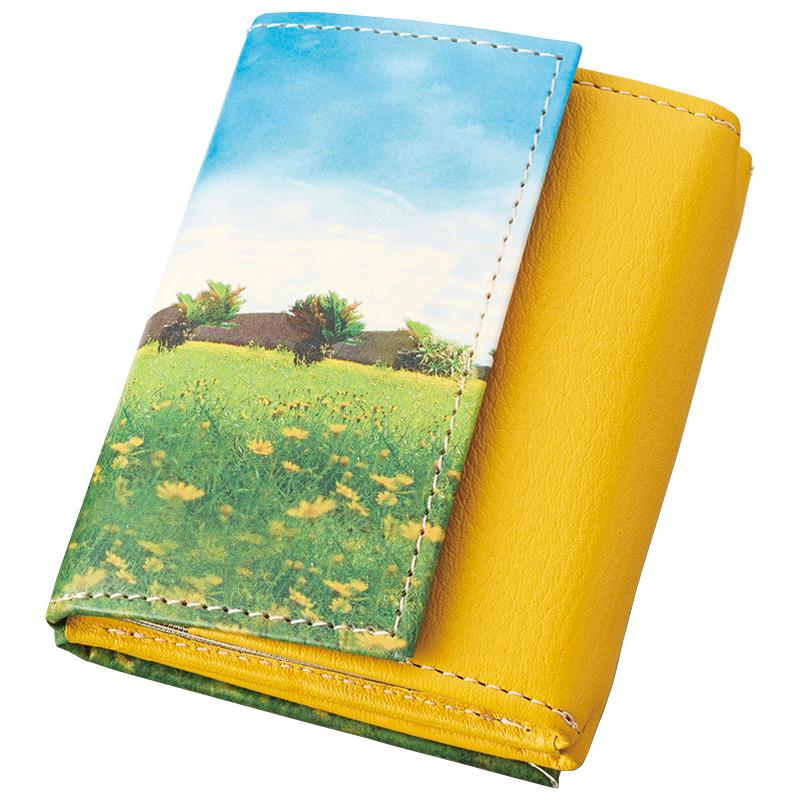 全国送料無料 立ち猫 希望の立ち猫 三つ折れコンパクト財布（TW2151