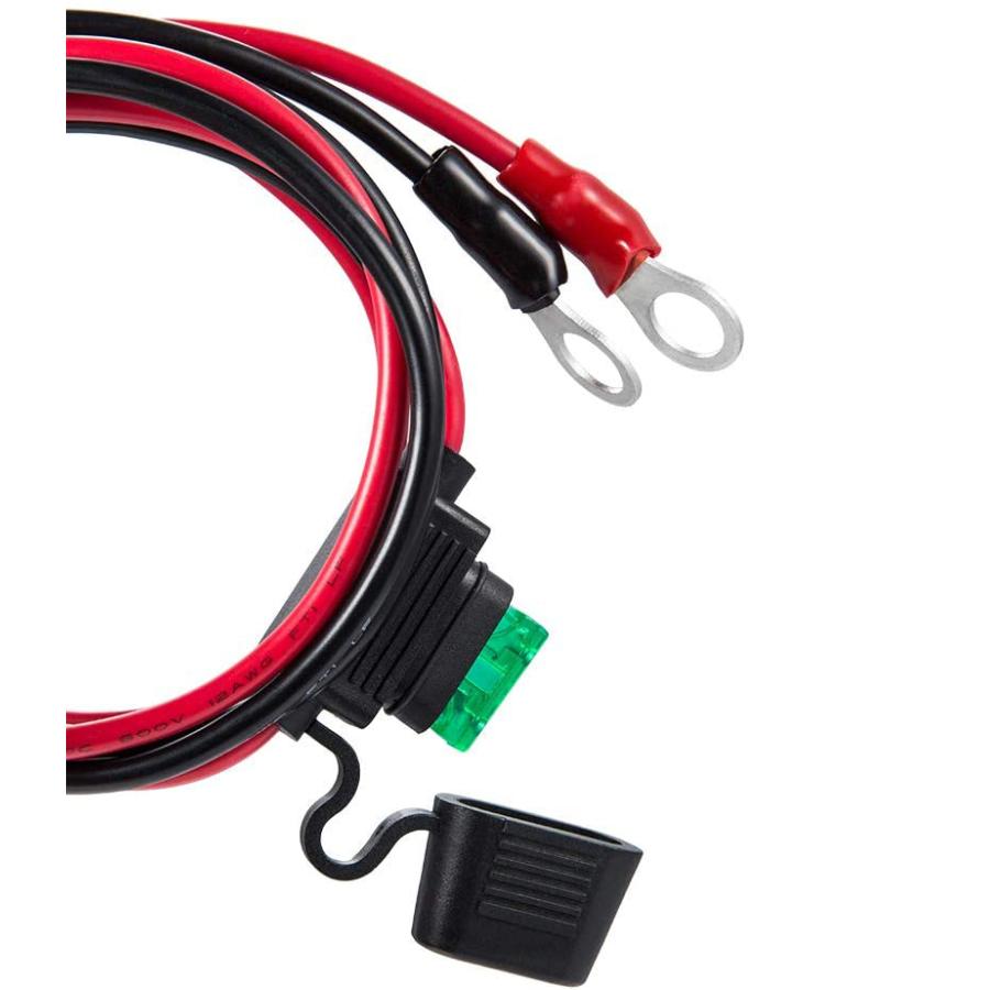 バッテリー 並列 接続 ケーブル 丸端子 R4 10 インバーター 並列 ケーブル 電気機器用ビニル絶縁電線 Kiv線ケーブル 赤 黒 長さ3 1m 30a ヒューズ付き Addm1551 Case By Case一号店 通販 Yahoo ショッピング