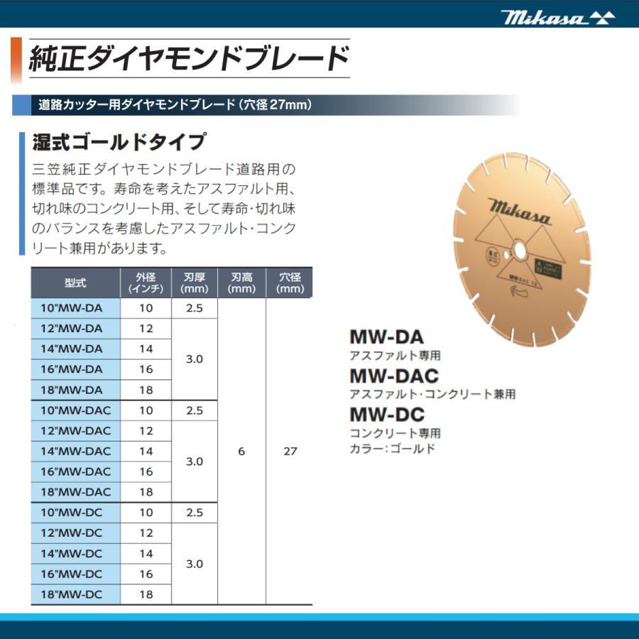 三笠産業 ブレード 14MW-DC 14”MW-DC 14インチ 湿式 湿式 三笠産業 ブレード 14MW-DC 14”MW-DC 14インチ 湿式 湿式