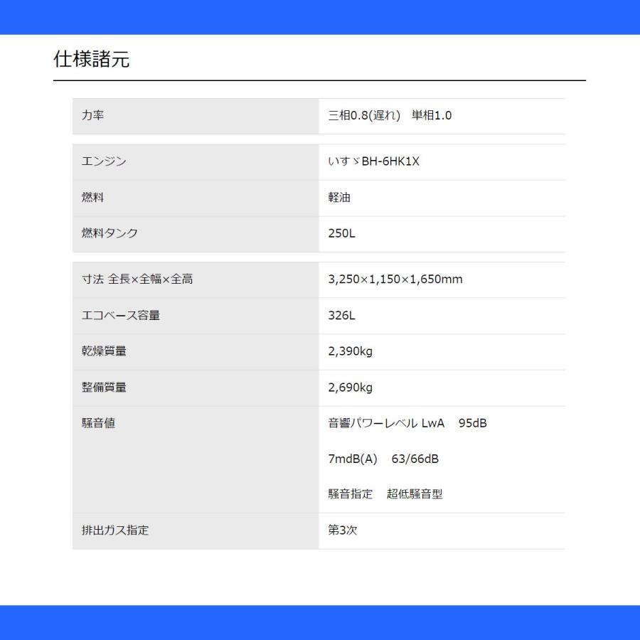 デンヨー 発電機 DCA-150LSIE 複電圧仕様 三相 4線式 200V 400V デンヨー 発電機 DCA-150LSIE 複電圧仕様 三相 4線式 200V 400V
