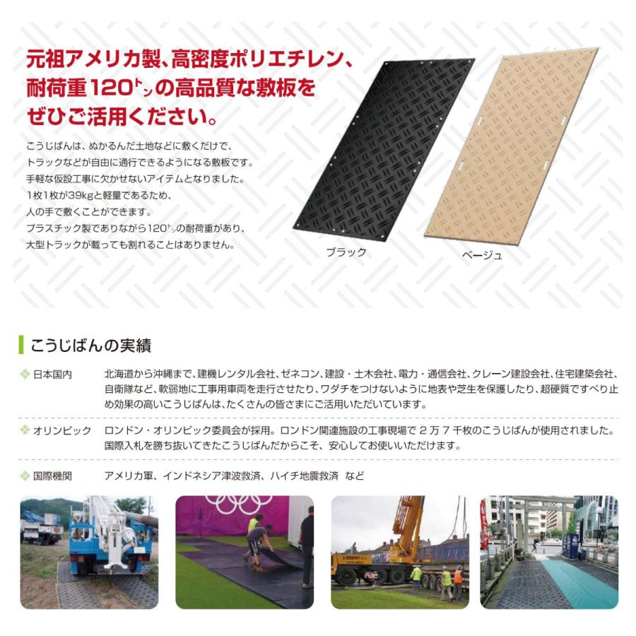こうじばん 強化型プラスチック敷板 4×8尺 ブラック コンパネ プラシキ