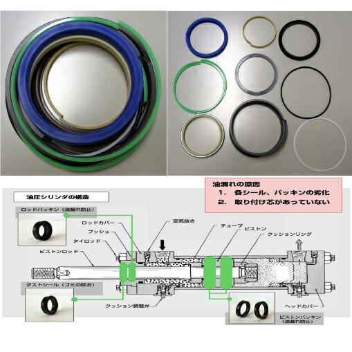 ブレード シリンダー シールキット クボタ RX-301 / RX301 排土板 社外品 ★ブッシュ追加 なし/あり をお選びください｜kenki-parts｜02