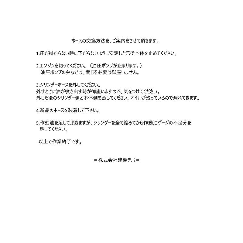 ヤンマー B1U-2 オフセットシリンダーホース 2本セット (先端）
