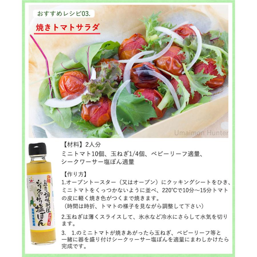 島一番の調味料屋が作った シークヮーサー塩ぽん酢 150ml×3本 赤マルソウ 沖縄 南国 石垣産しお シークワーサー 調味料 ミネラル含有｜kenko-batake｜05