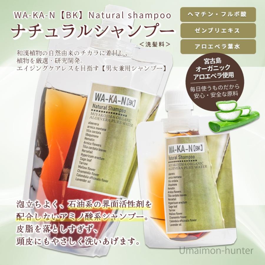 和漢BK Shampoo ナチュラルシャンプー 洗髪料 100ml×5本｜kenko-batake｜02