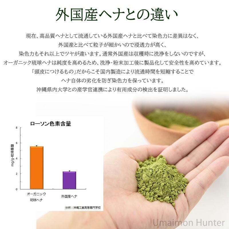 オーガニック琉球ヘナ 粉末 箱入り×4箱 天然染毛料 無添加 国産 沖縄 土産 沖縄土産｜kenko-batake｜04