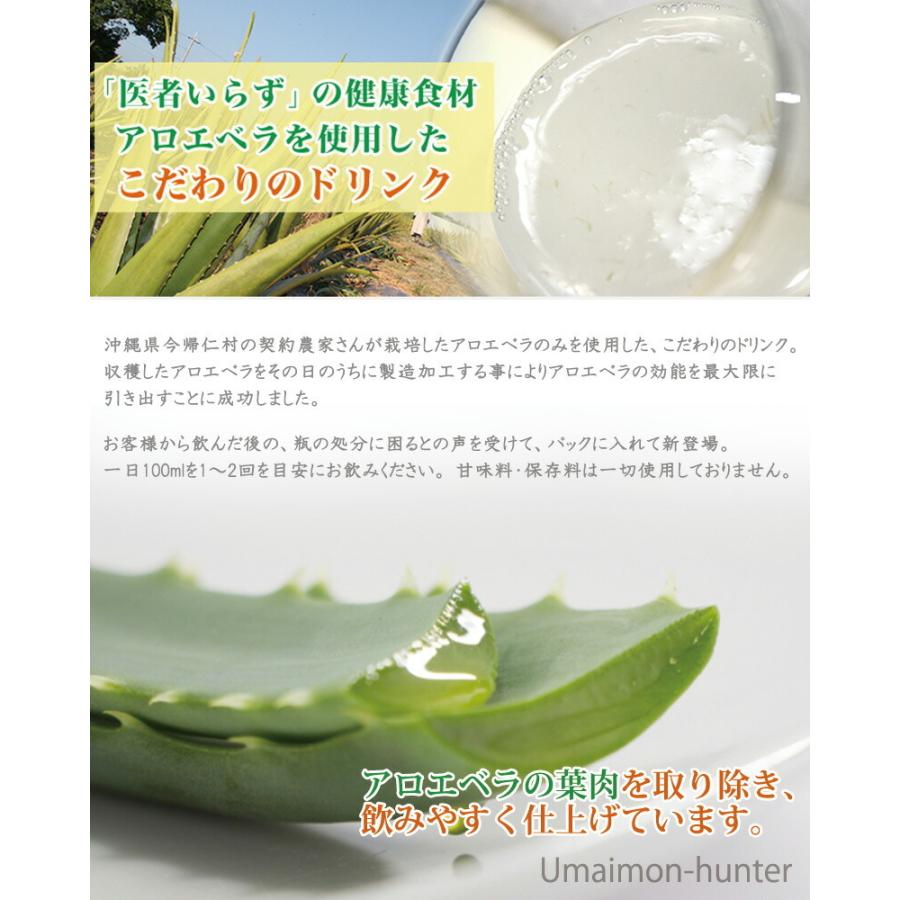 琉球アロエパウチ 葉肉無し 1000ml×6P 琉球アロエ 沖縄県産 アロエベラ 