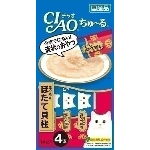 いなばペットフード Ciao チャオ ちゅ る ちゅーる まぐろ ほたて貝柱
