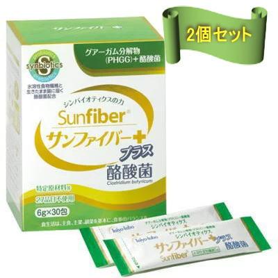 サンファイバー＋酪酸菌 スティック 6g×30包×2個セット 腸活 タイヨー