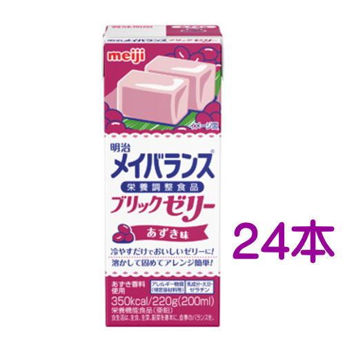 明治（meiji） メイバランス ブリックゼリー あずき味 220g x 24【栄養
