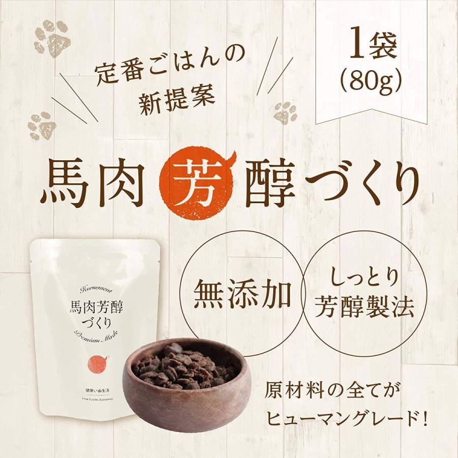 健康いぬ生活 ドッグフード 馬肉 国産 無添加 馬肉芳醇づくり 400g